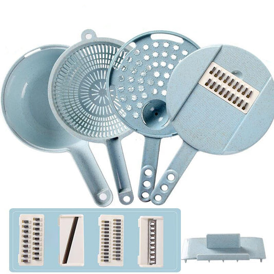 8-in-1 Mandoline Vegetable Slicer with Container & Drain Basket