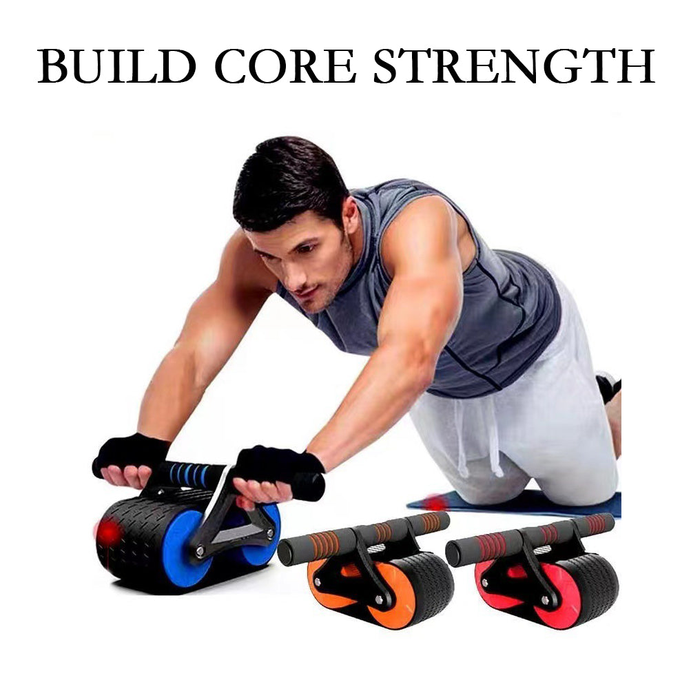Double-Wheel Ab Roller with Automatic Rebound – Core & Abdominal Trainer
